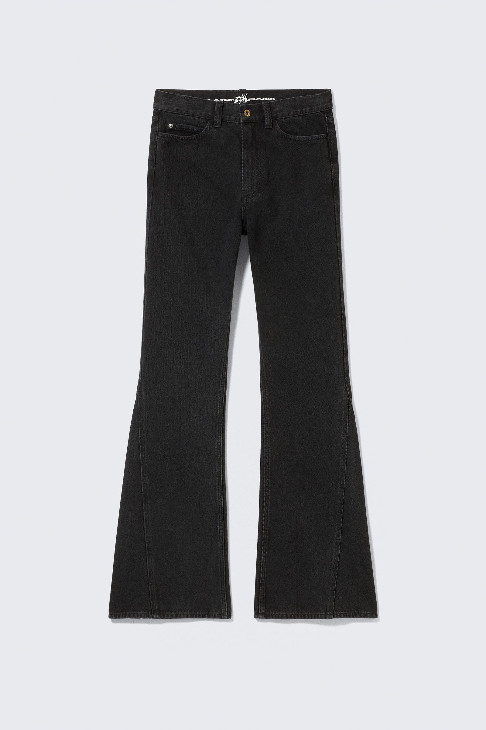 cm x lb boo bootleg washed black unisex jeans - Washed Black
