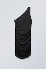 Black - Y2KOneShoulderJerseyDress - 0