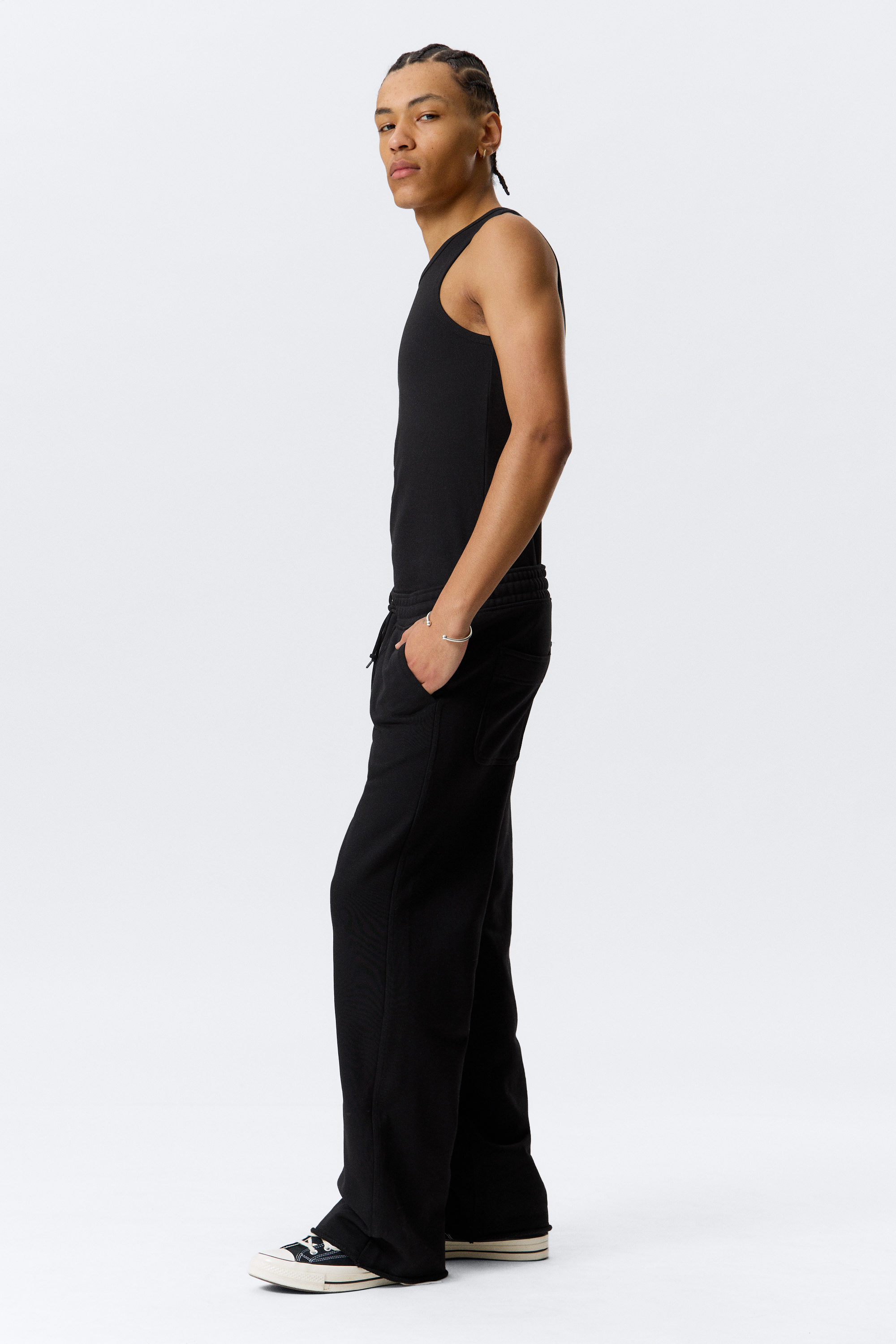 astro loose terry sweatpants - Black | Weekday WW