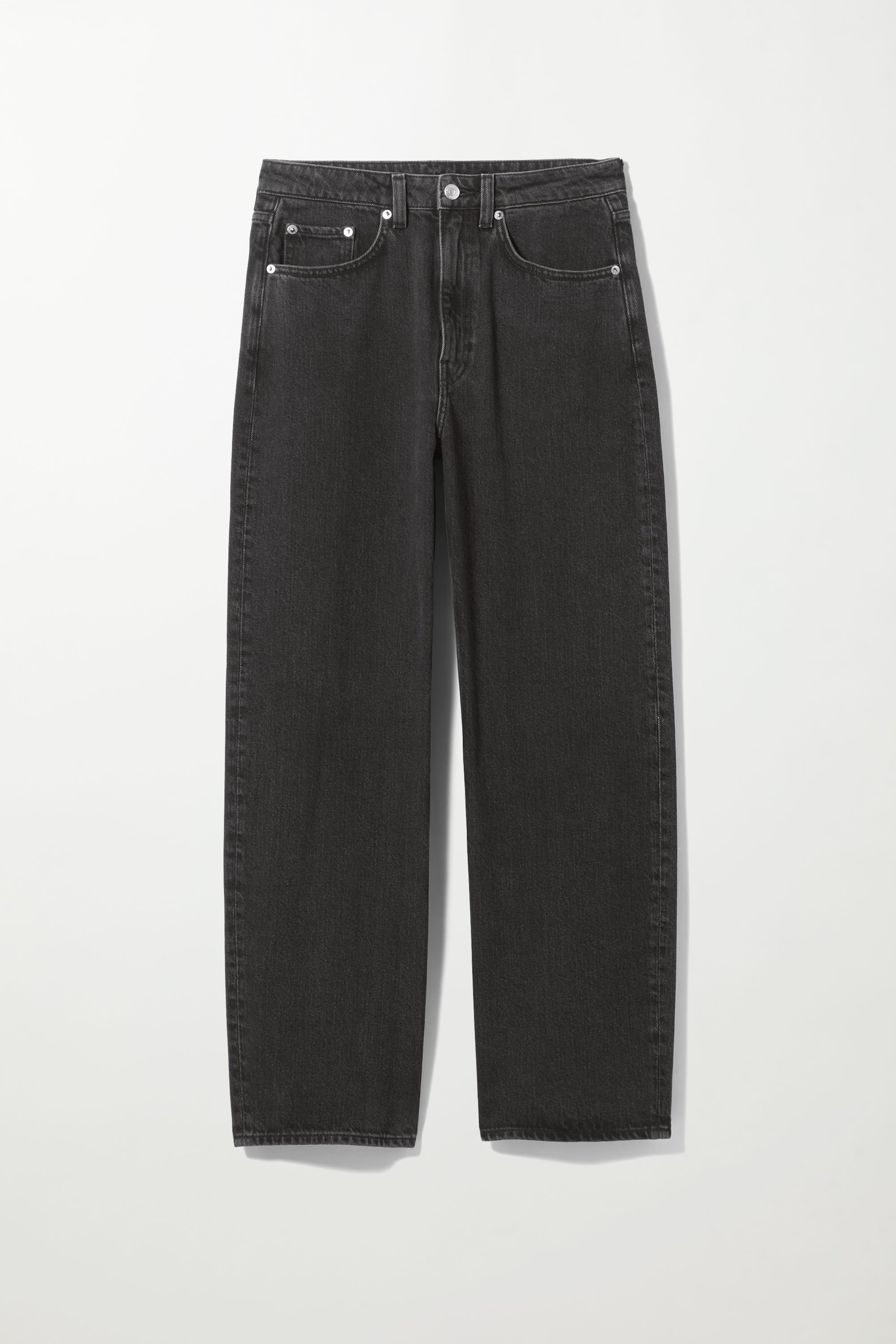 Schwarz - Lockere Mom-Jeans Float mit hohem Bund - 0