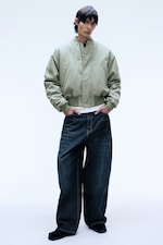 Dusty Khaki Green - Relaxed bomber jacket - 1