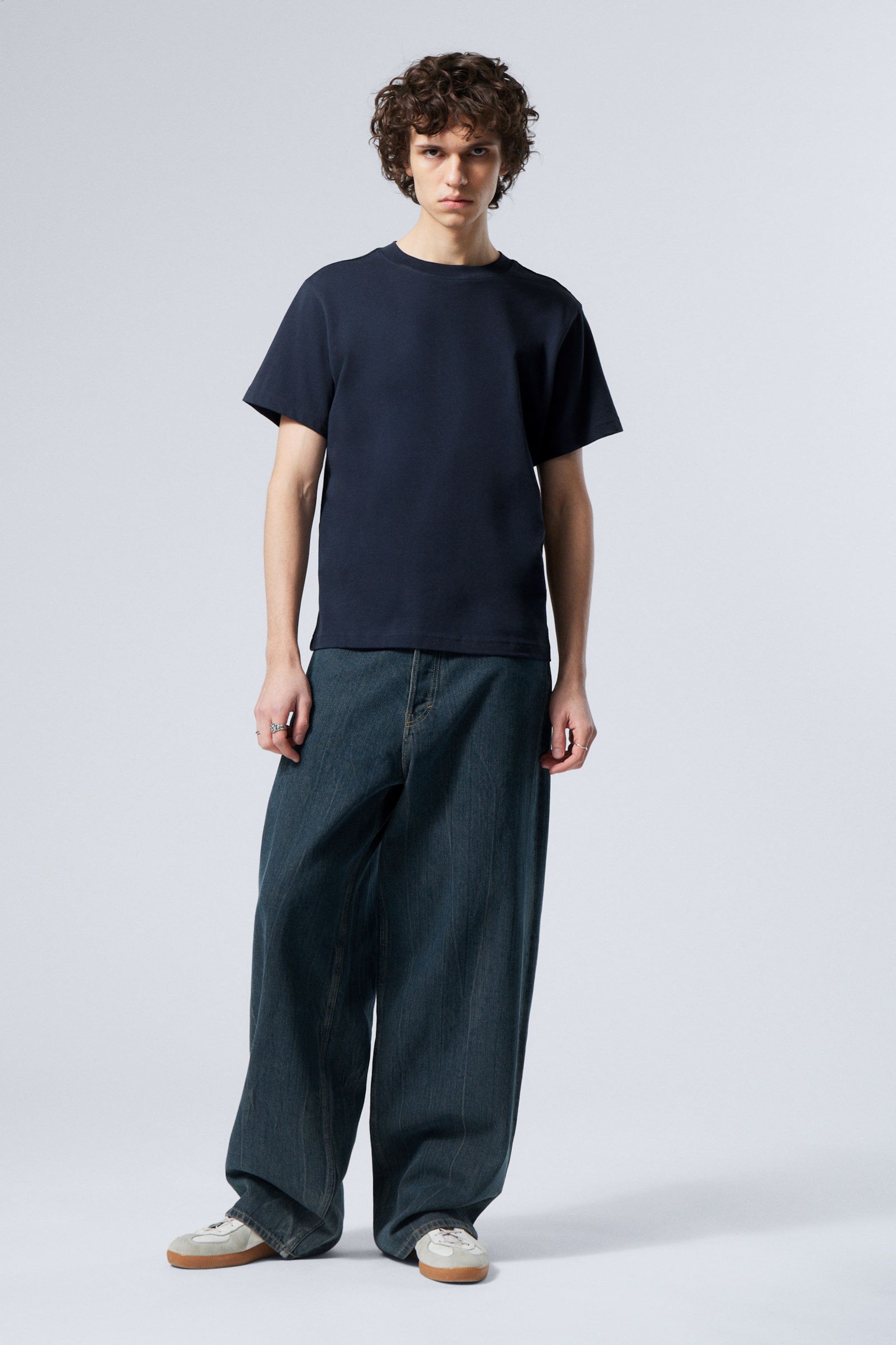 #2C303E - Short Boxy Heavyweight T-shirt - 2