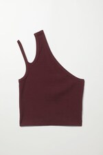 Burgundy - Strap Crop Top - 0