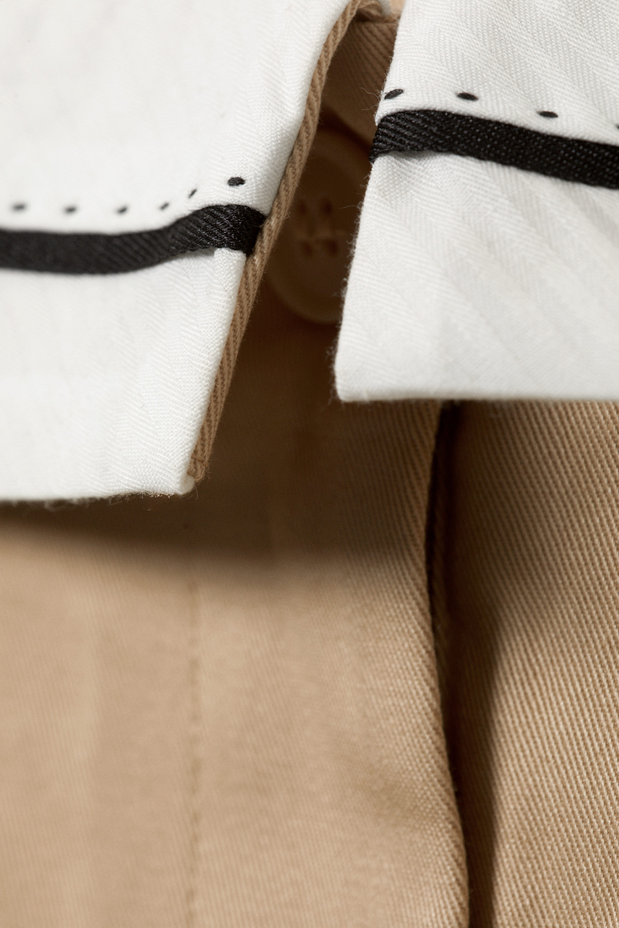 Beige - Folded Waist Pleated Mini Skirt - 4