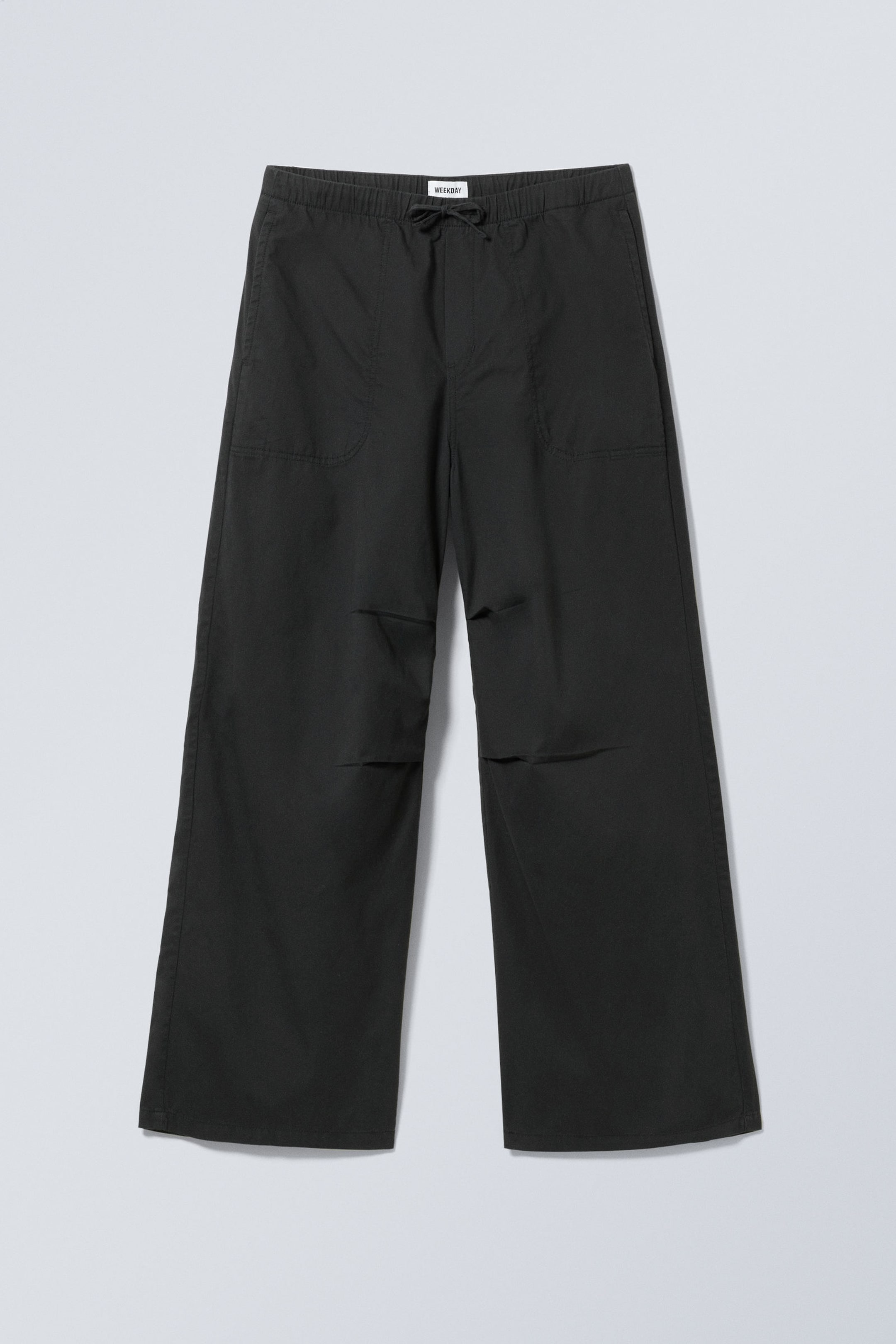 Dark Grey - Loose Twill Trousers - 0