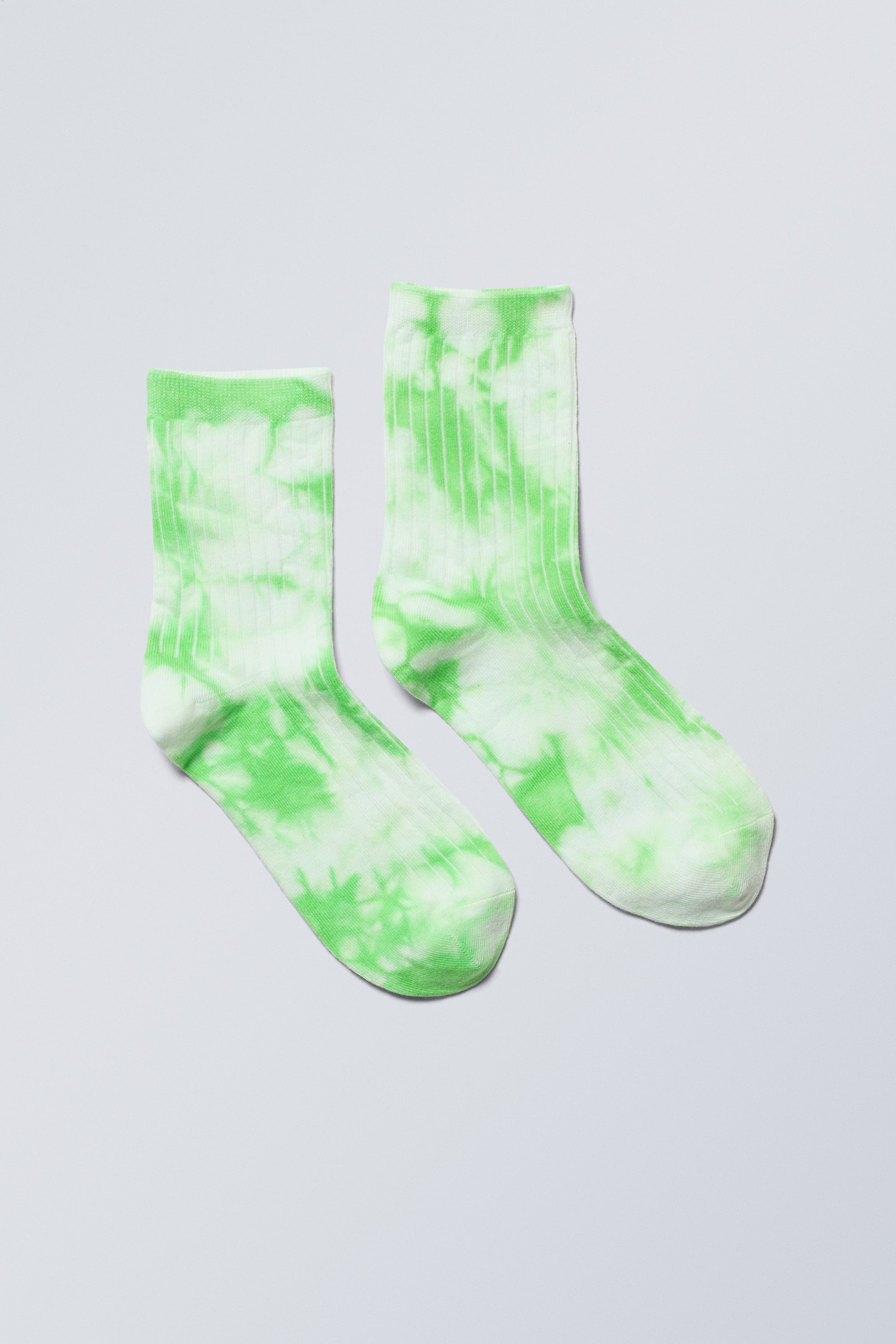 White & green - Bella Short Tie-dye Socks - 0