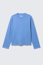 Gewaschenes Blau - Boxy Longsleeve mit lockerer Passform - 3