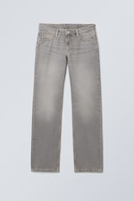 Misty Grey - Light Grey - Arrow Low Waist Regular Straight Jeans - 0