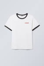White - Destination Logo - Buck Graphic Ringer T-shirt - 0