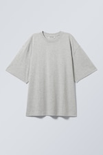 Gråmelerad - Oversized T-shirt - 0