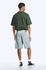 Dream Blue - Light Blue - Galaxy Mid Rise Loose Denim Shorts - 3