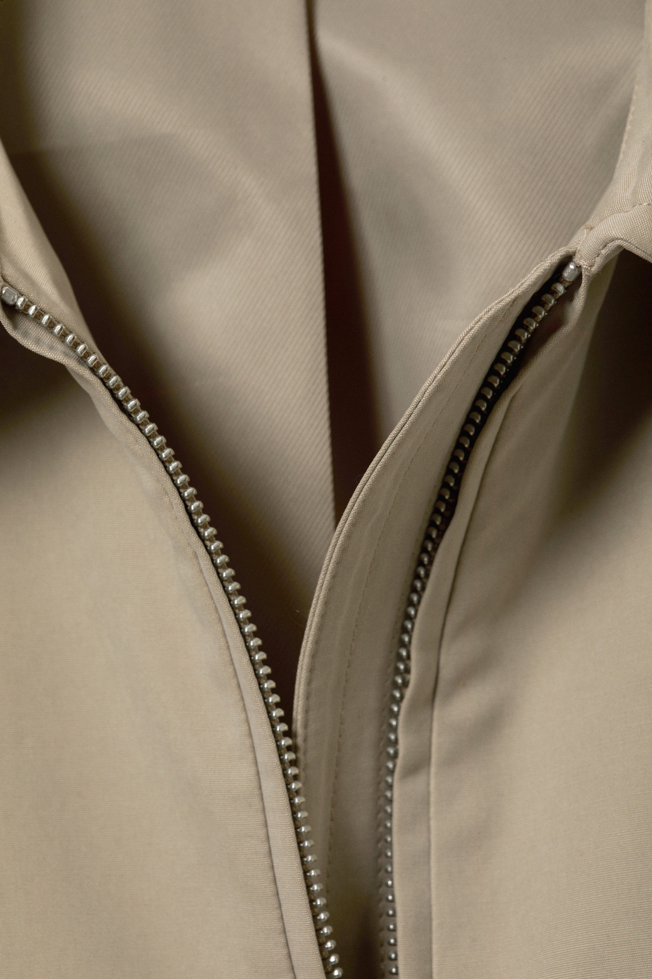 Beige - Boxy Cotton Zip Jacket - 6