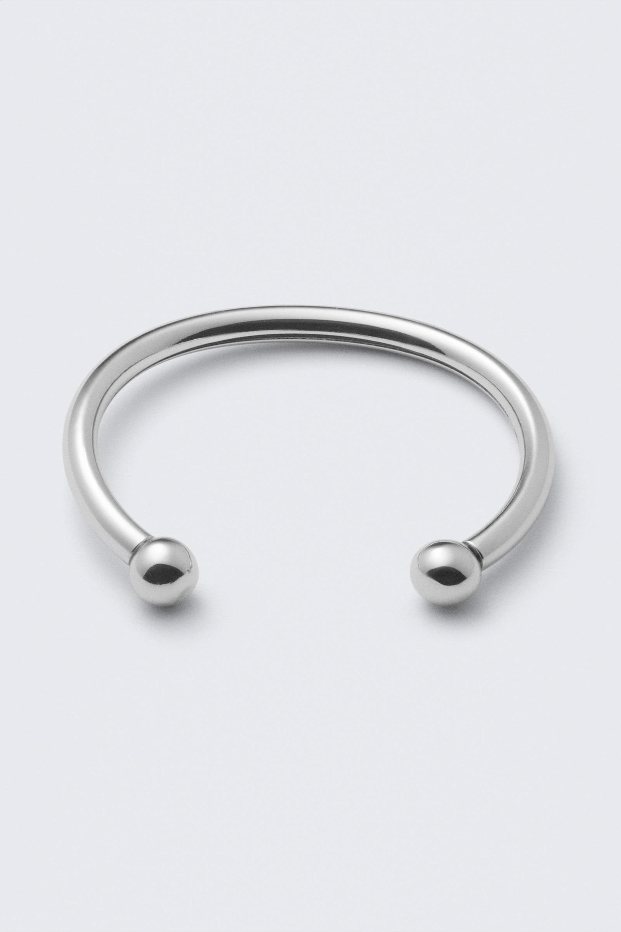 Silver - Polished Open Cuff Bracelet - 2