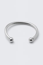 Silver - Polished Open Cuff Bracelet - 1
