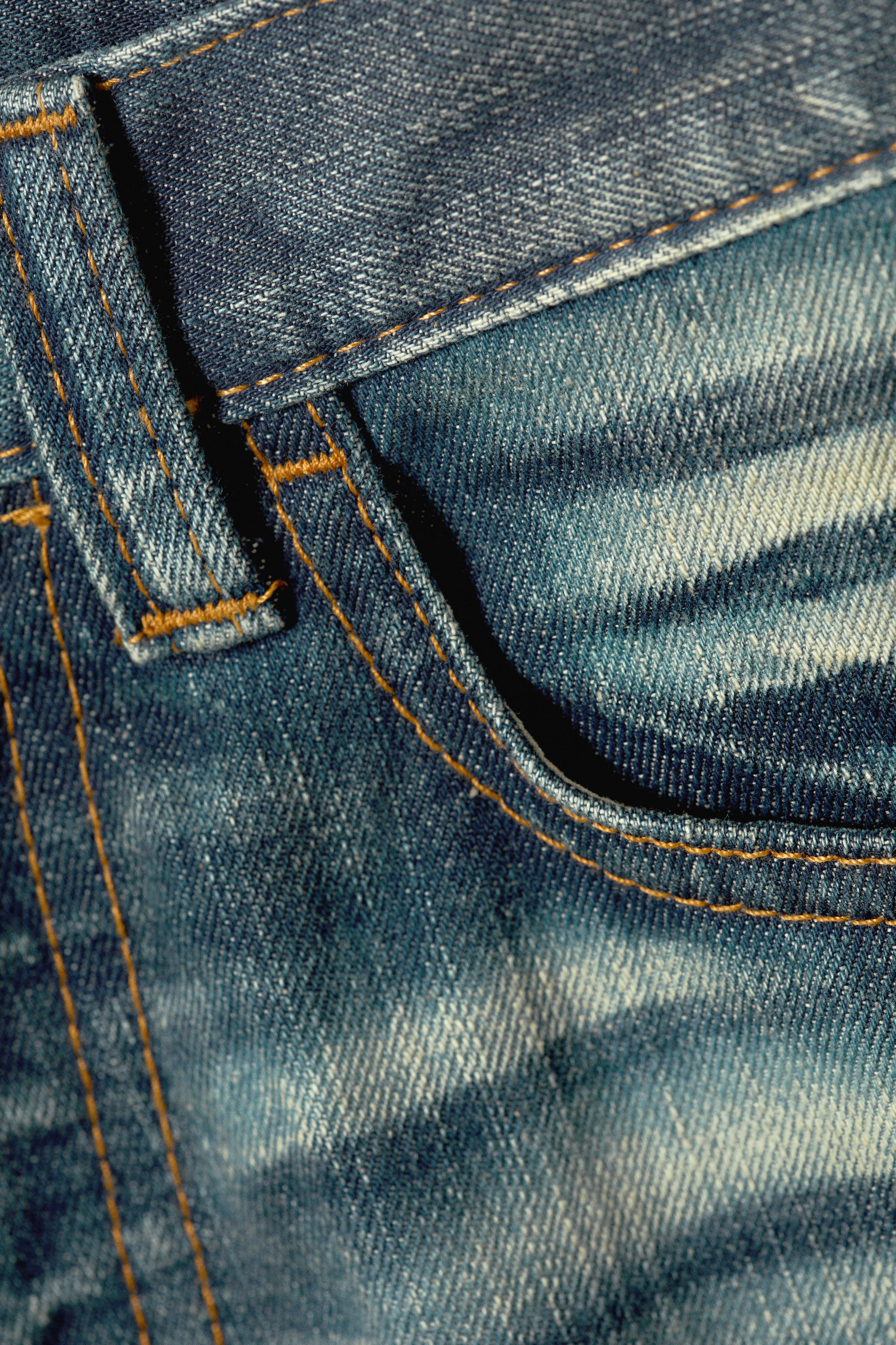 Star Blue - Dark Blue - Messy Low Rise Regular Straight Jeans - 2