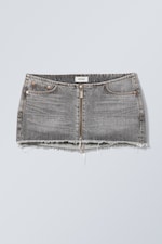 Ljus tvättad grå - Ontario Denim Minikjol - 0