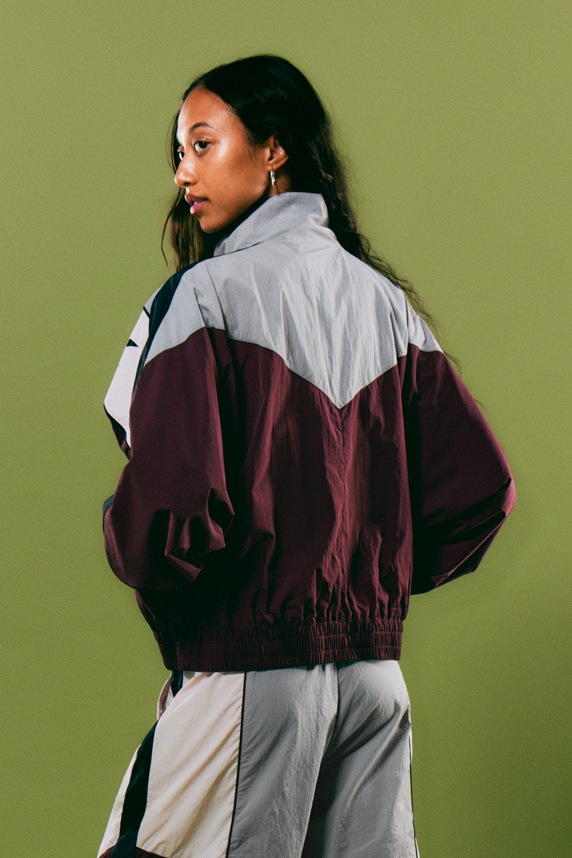 Grey/Pink/Red - Graphic Colourblock Track Jacket - 2