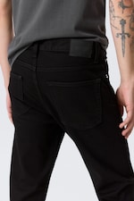 Almost Black - Black - Sunday Mid Rise Slim Tapered Leg Jeans - 1