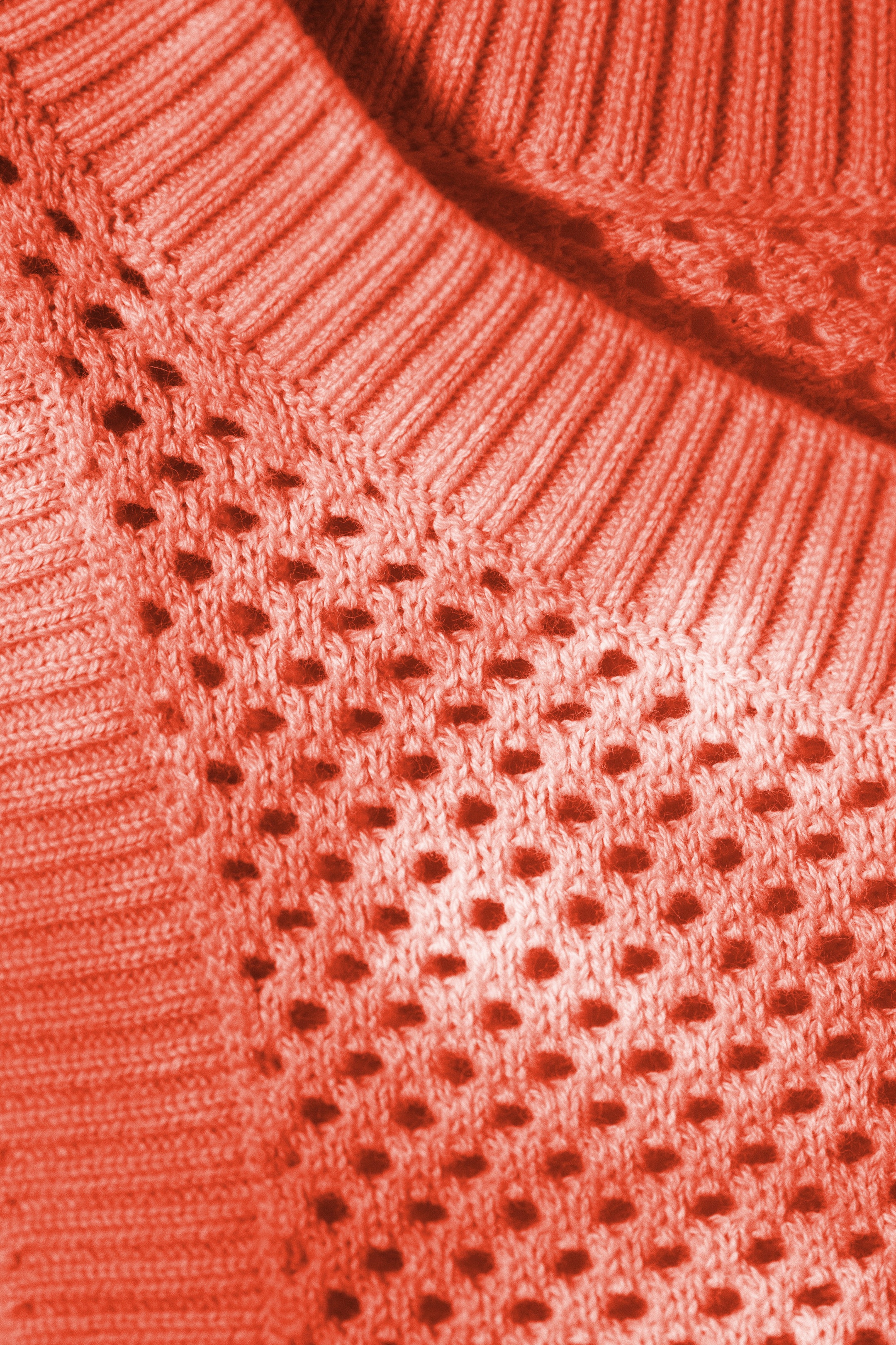 Oranje tie-dye - Opengebreide katoenen tanktop - 2