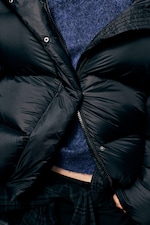 Black - Oversized Recycled Down Puffer Jacket - 1