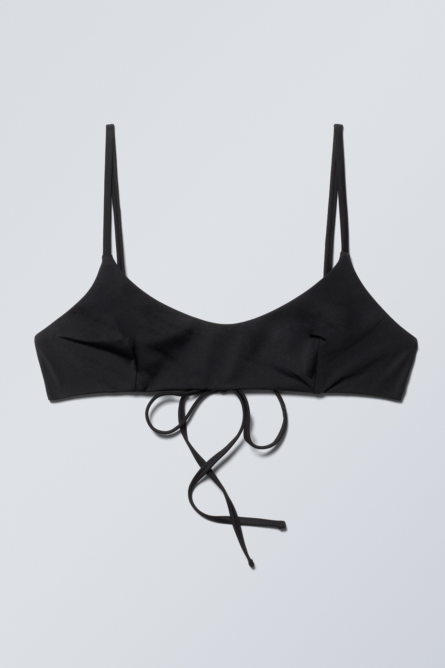 Strappy Bikini Top - Black/Light Green/Light Blue - 6