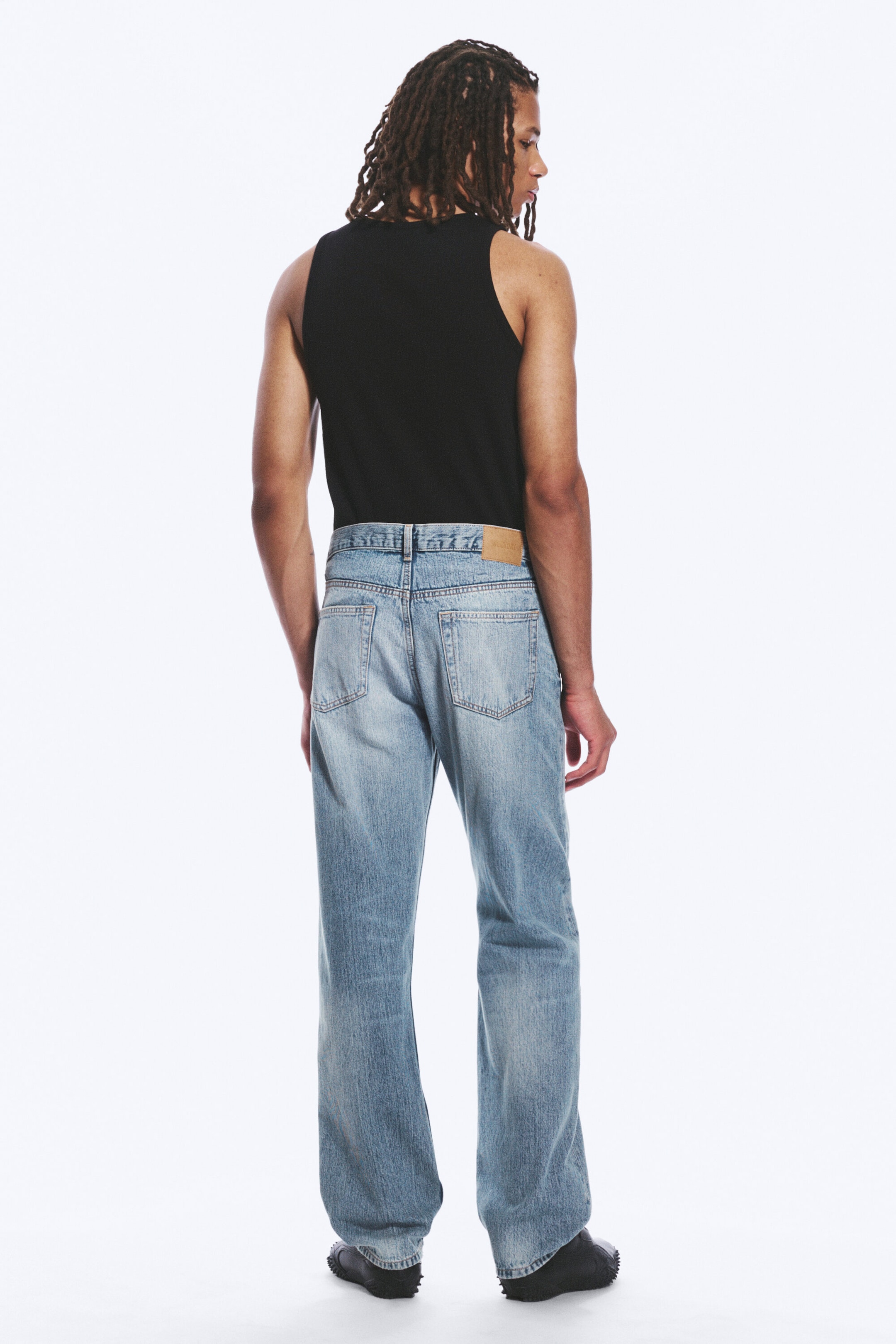 Blue Stream - Medium Blue - Space Mid Rise Relaxed Straight Leg Jeans - 3