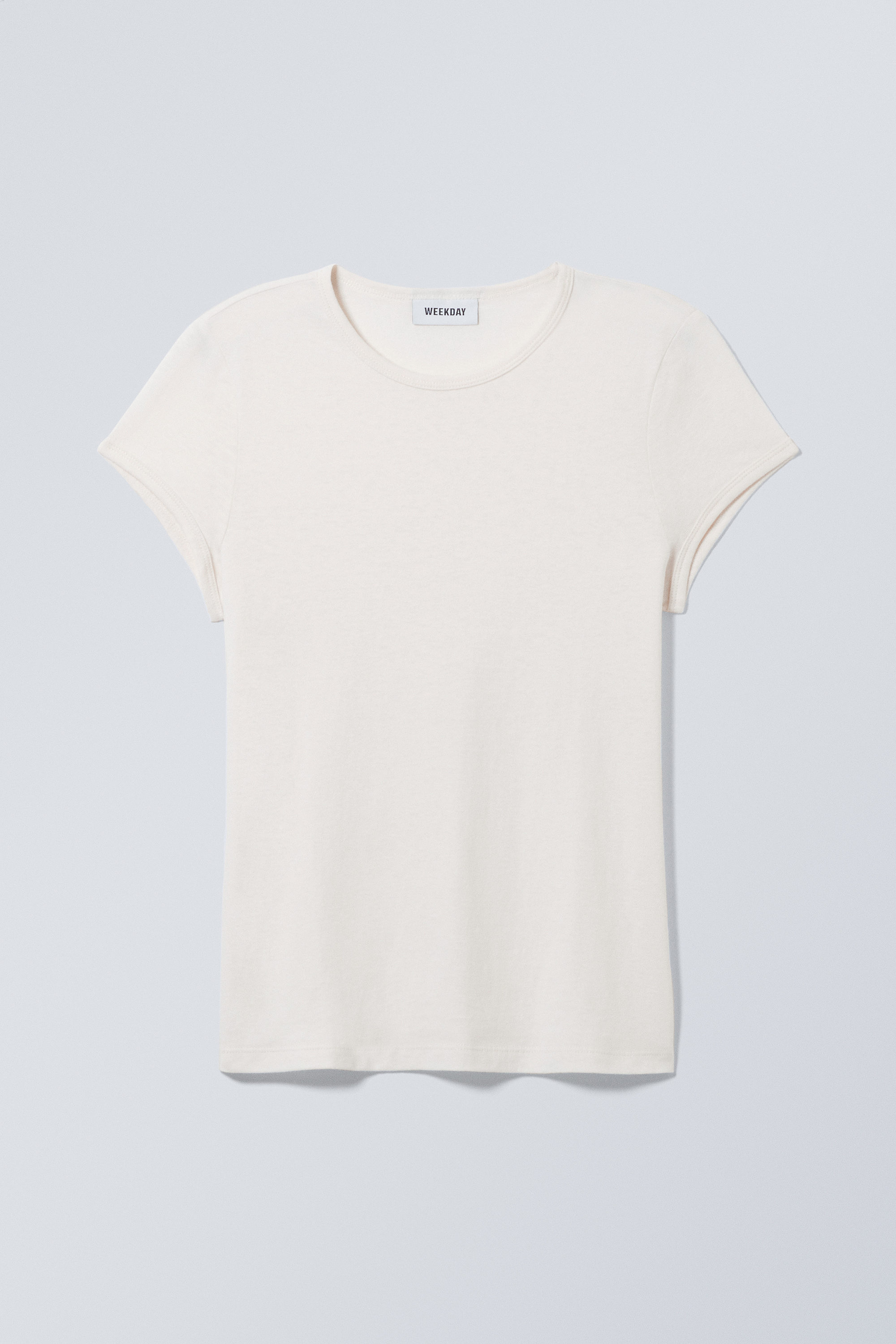 Dusty White - Short Sleeve Fitted T-shirt - 3