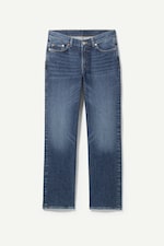 Ozeanblau - Jeans Twig mit mittelhohem Bund und geradem Bein - 0