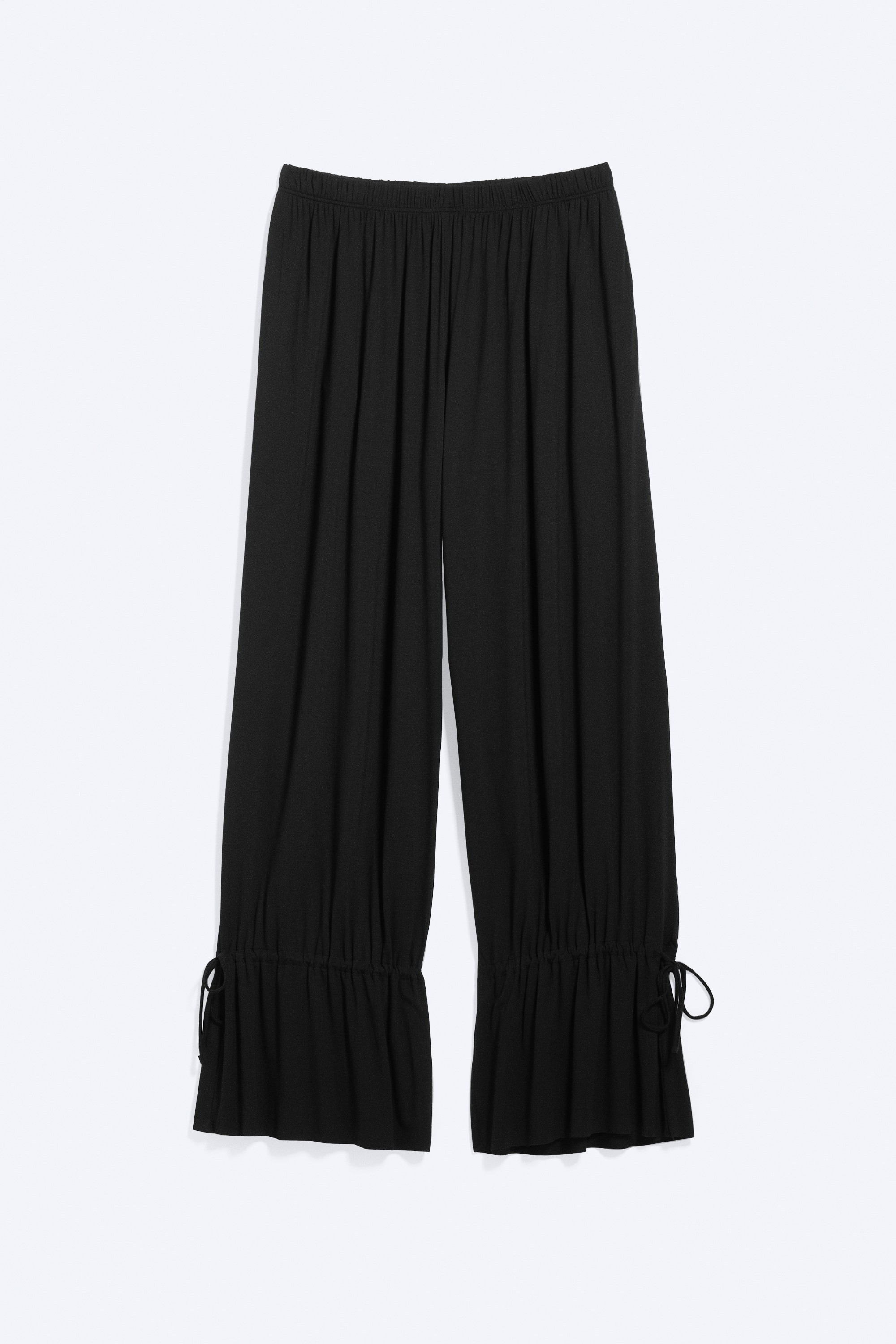 Pantaloni a palloncino in maglia - Nero/Marrone scuro