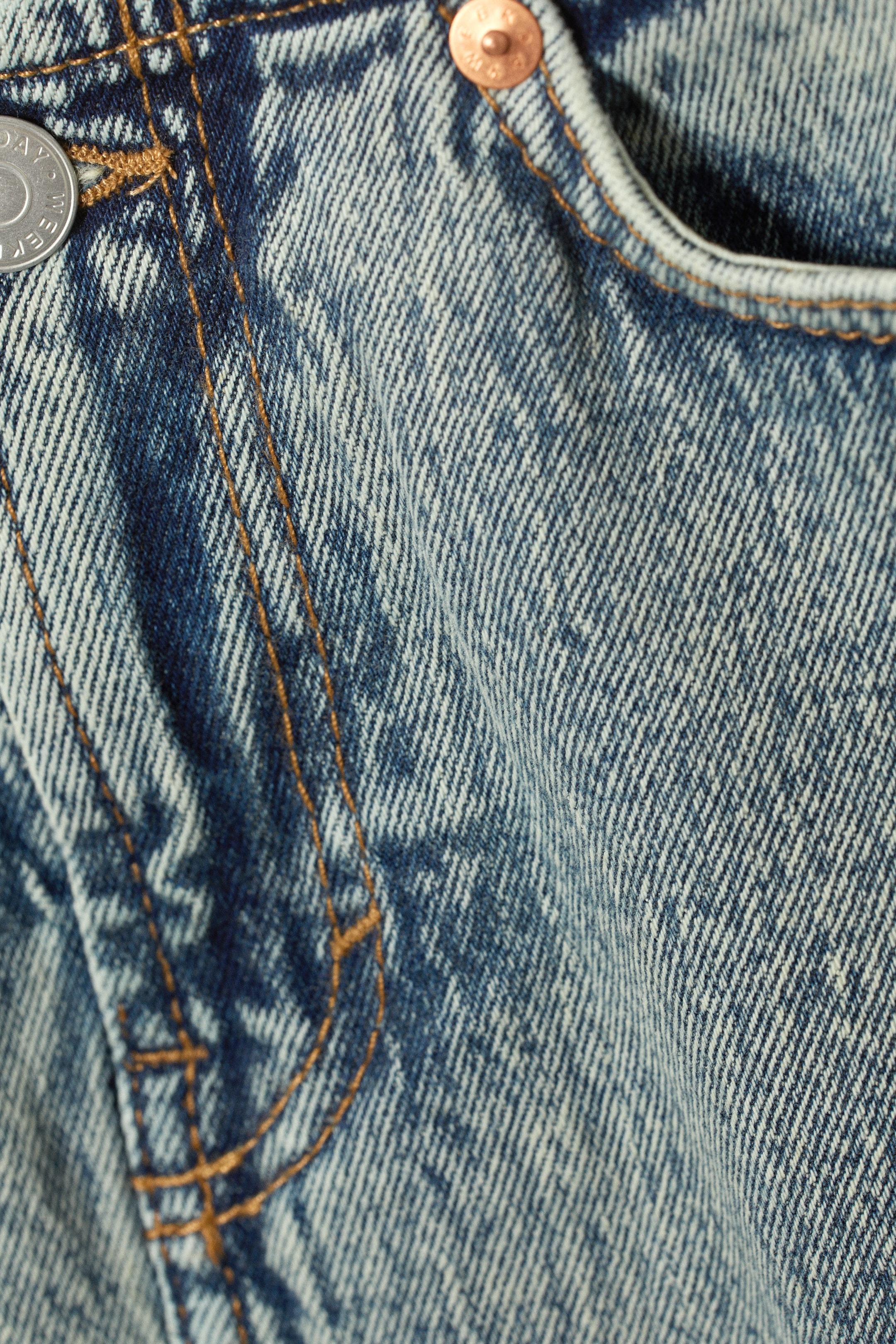 Gevlekt blauw - Anaheim lange denim rok - 1