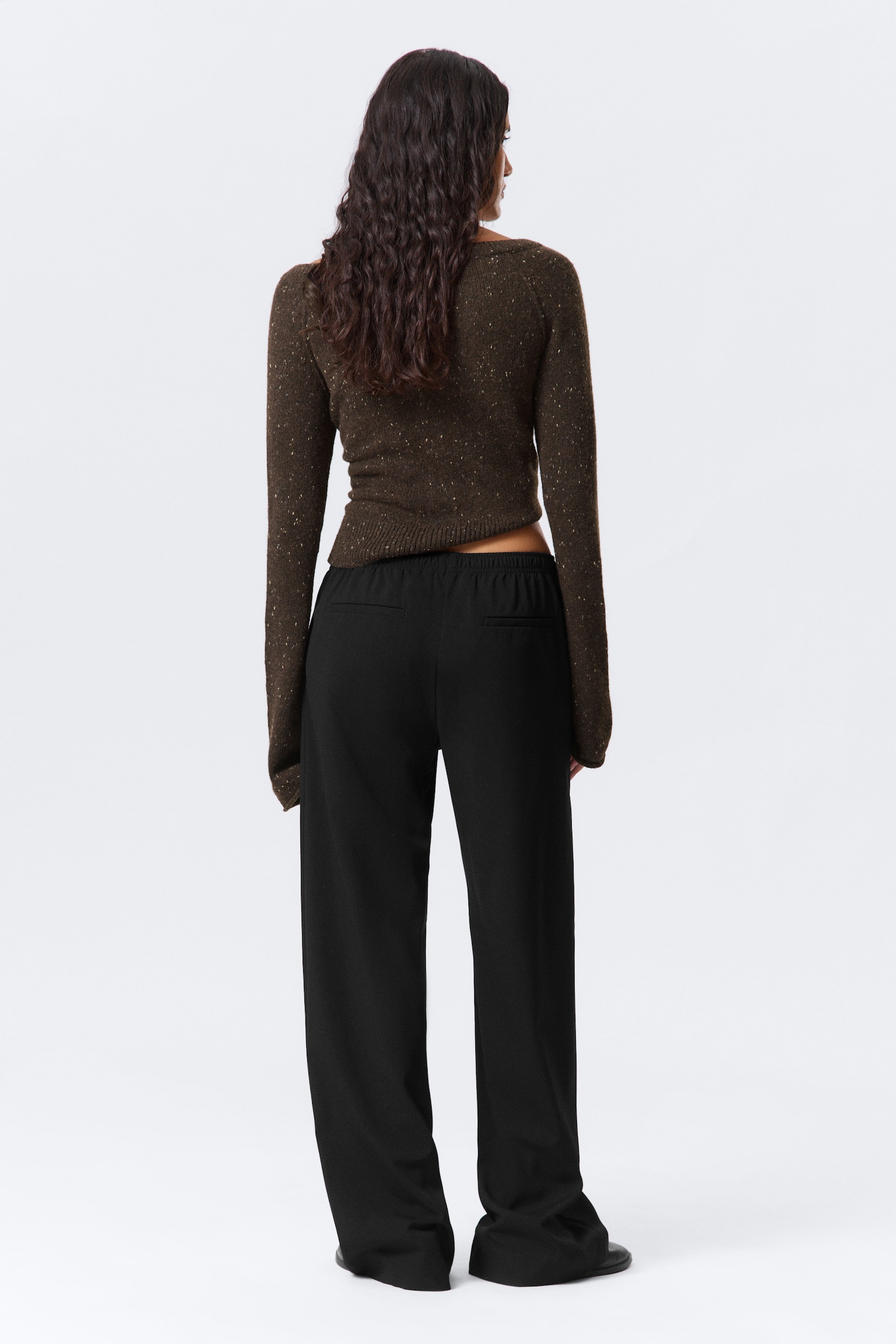 Pantalon de costume large à enfiler - Noir - 6