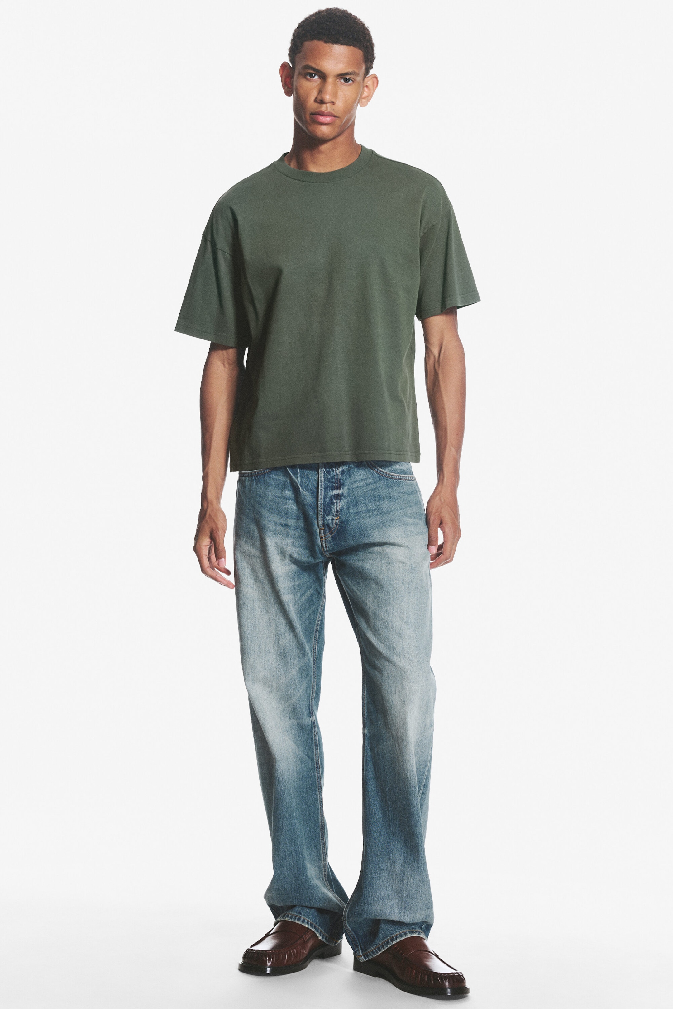 Mörkgrön - LOOSE FIT T-SHIRT - 1