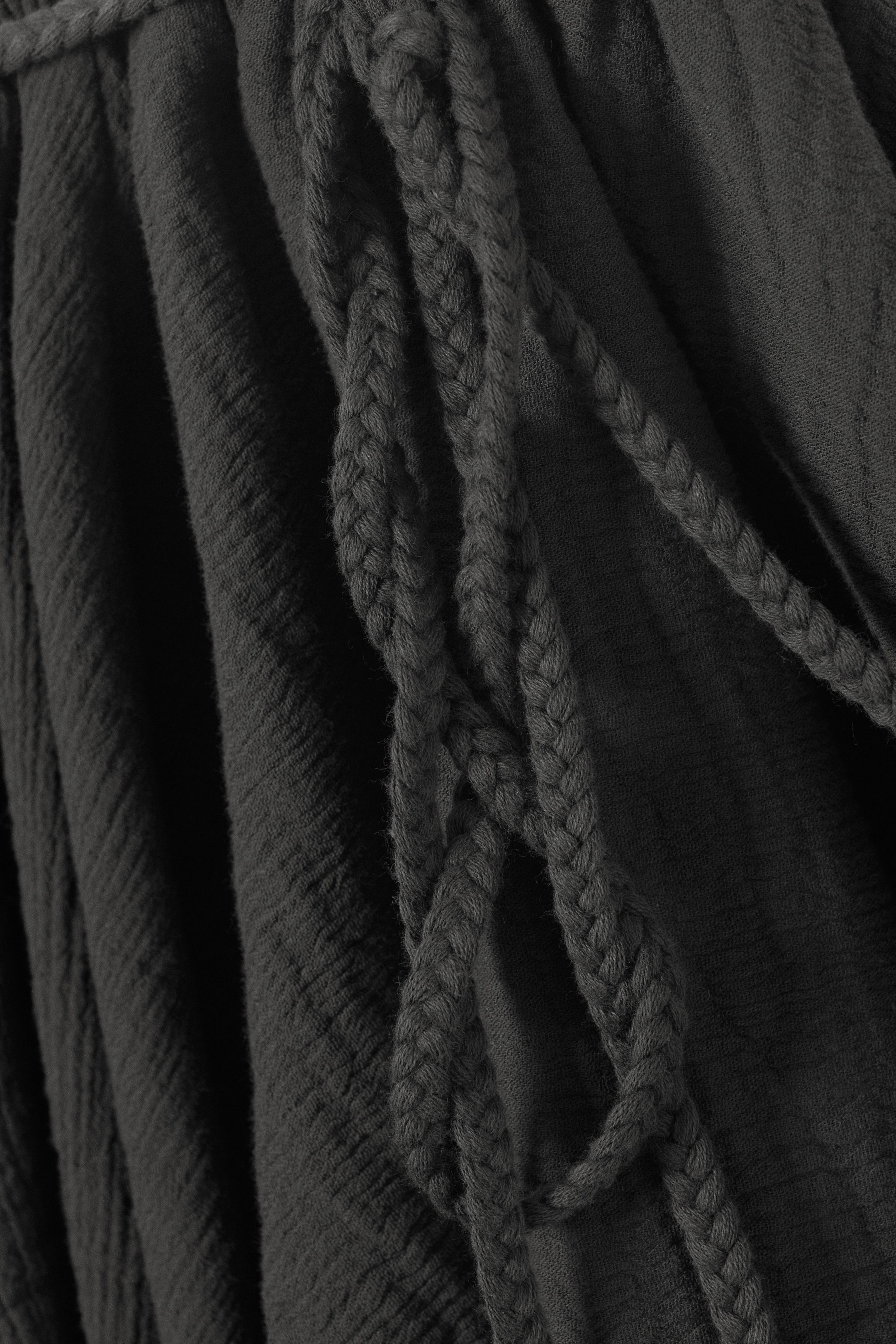 Dark Grey - Flared Low Rise Pleated Mini Skirt - 2