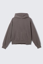 Washed Dark Brown - Loose Fit Hoodie - 3