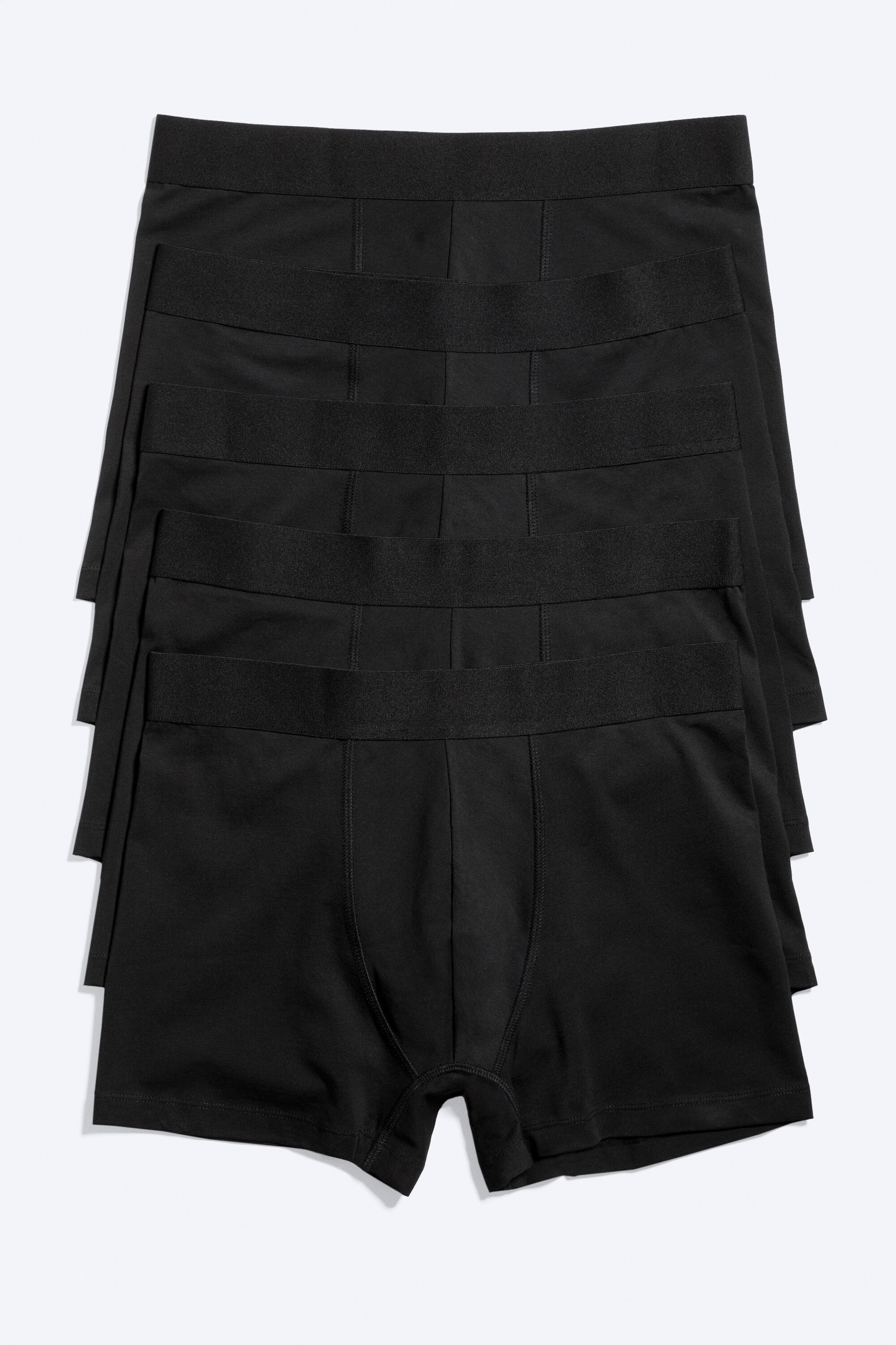 Schwarz - 5er-Pack Boxershorts aus Baumwolle - 0