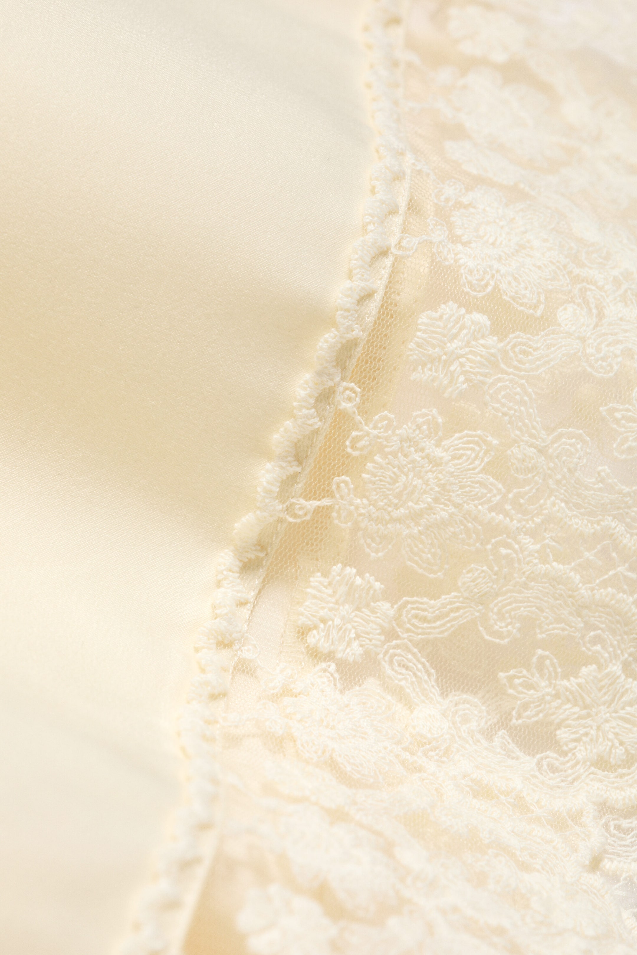 Dimvit - Satinshorts med spets - 5