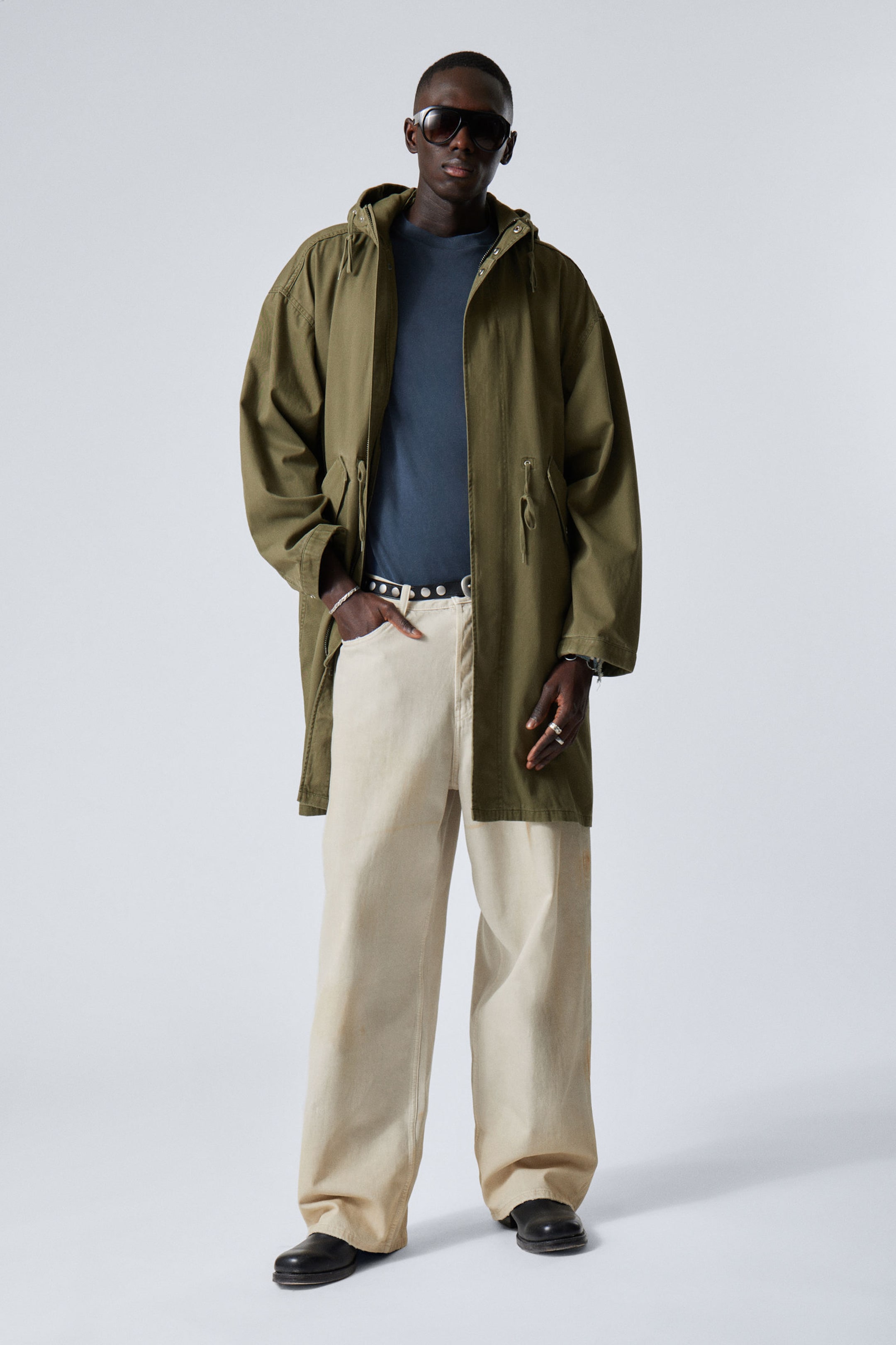 #6A6856 - Oversized Cotton Twill Parka - 2