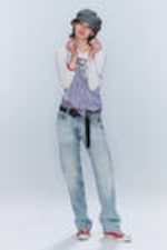 Hellblau - Anti – Unisex-Jeans mit niedrigem Bund - 1