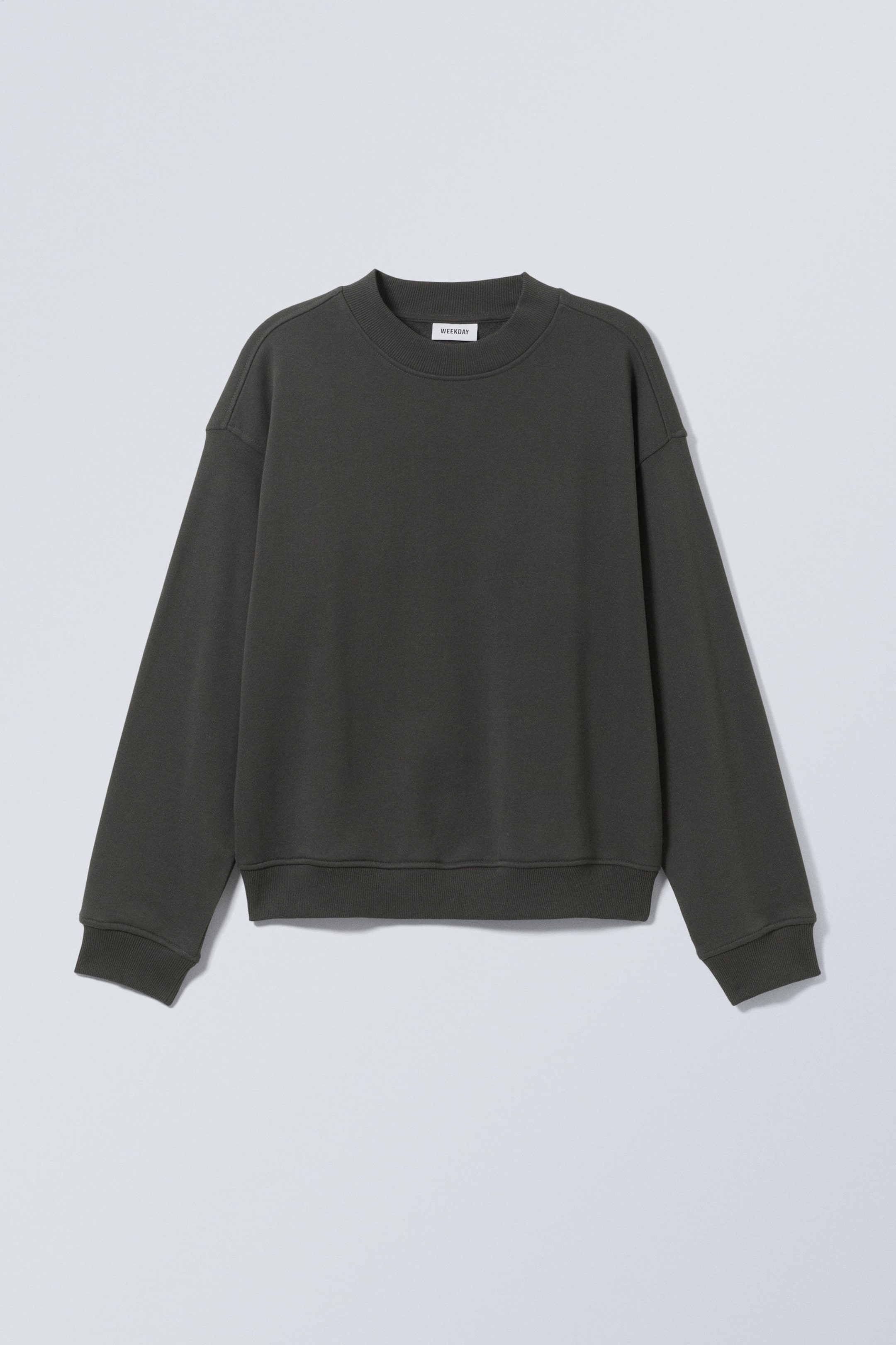 Mörkgrå - Tung boxig terry-sweatshirt - 0