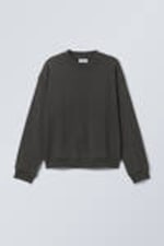 Mörkgrå - Tung boxig terry-sweatshirt - 0