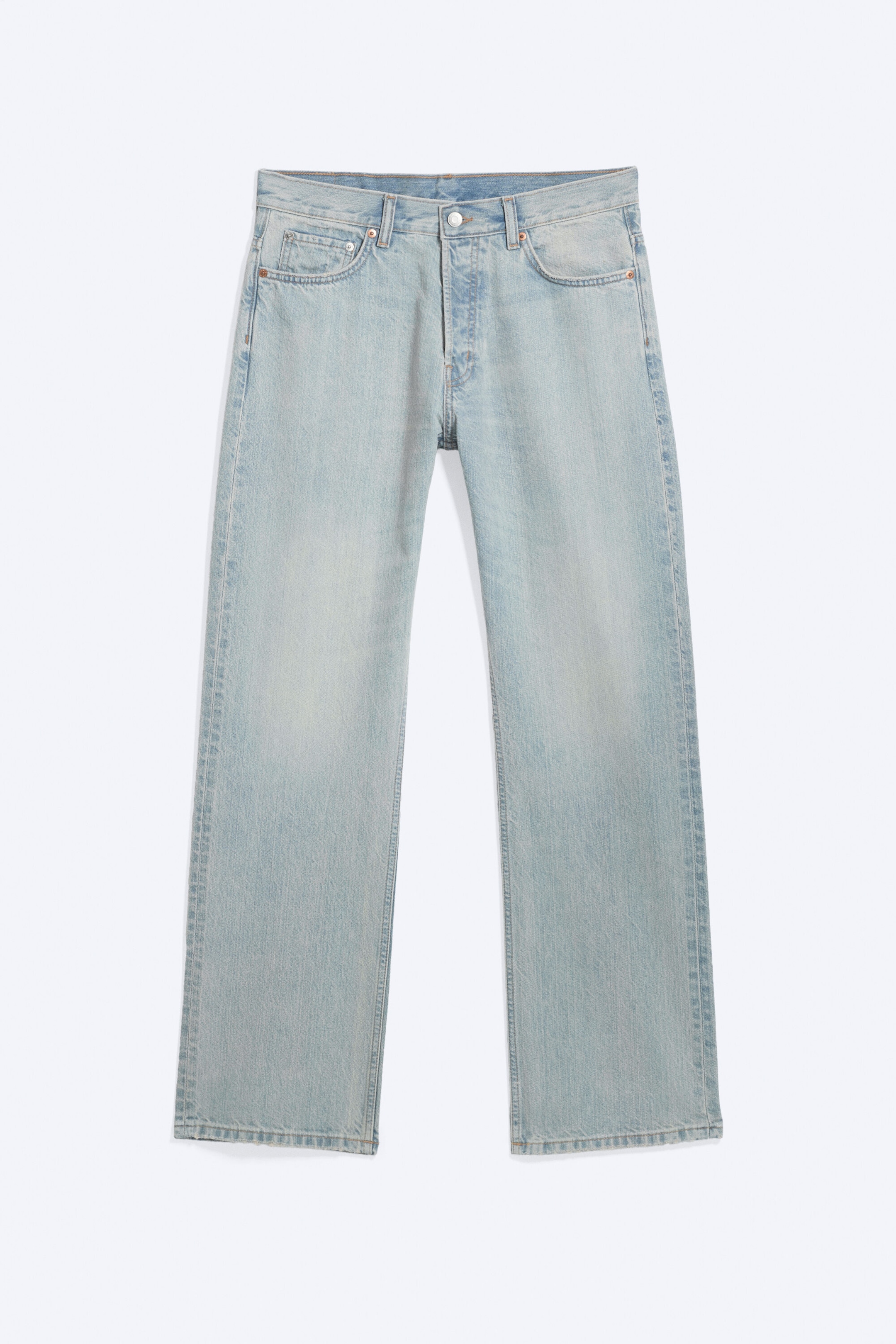 Blaze Blue - Light Blue - SPACE MID RISE RELAXED STRAIGHT JEANS - 1