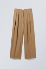 Dark Beige - Hazel Lyocell Trousers - 0