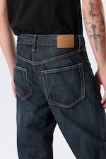 Bleu profond - Bleu foncé - Jean fuselé taille mi-haute Ray - 4