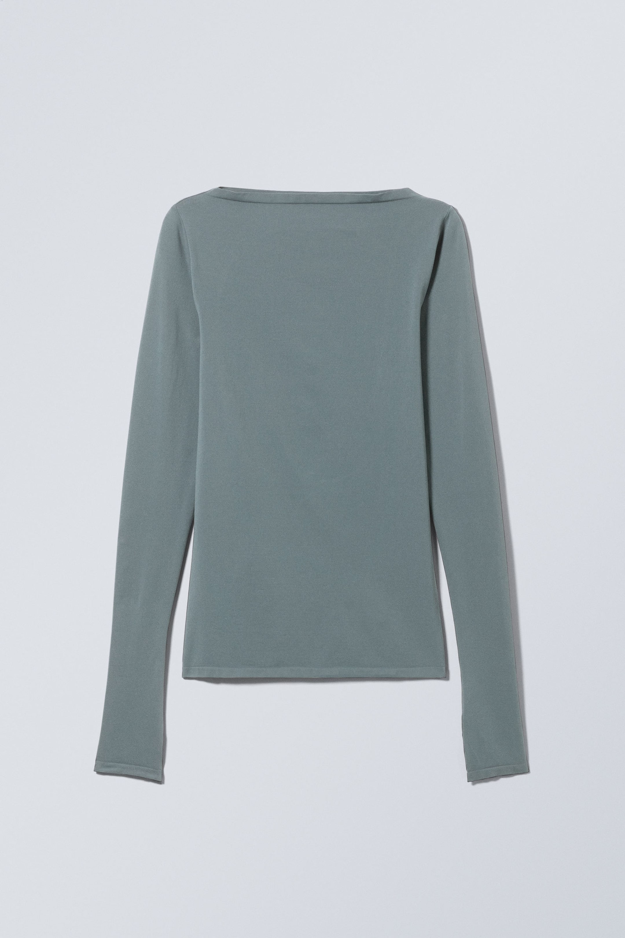 Dark Turquoise - Open Back Seamless Longsleeve Top - 1