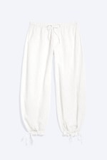 Dusty White Lace - Kanten broek met lage taille en trekkoord - 4