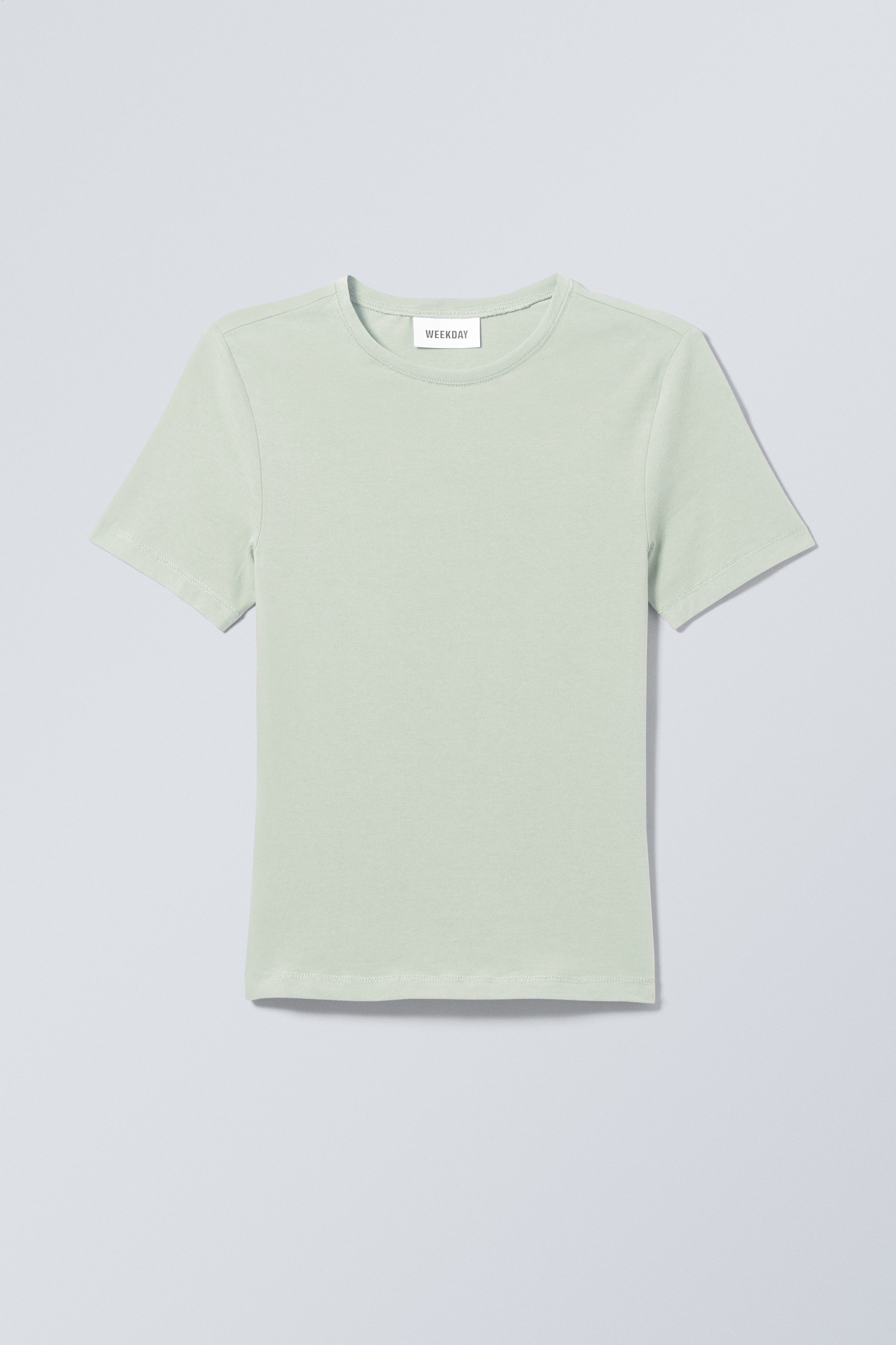 Hellgrün - Schmal geschnittenes T-Shirt - 0