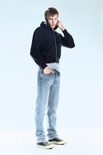 US Blue - Bleu clair - Jean évasé ajusté taille basse Issue - 1