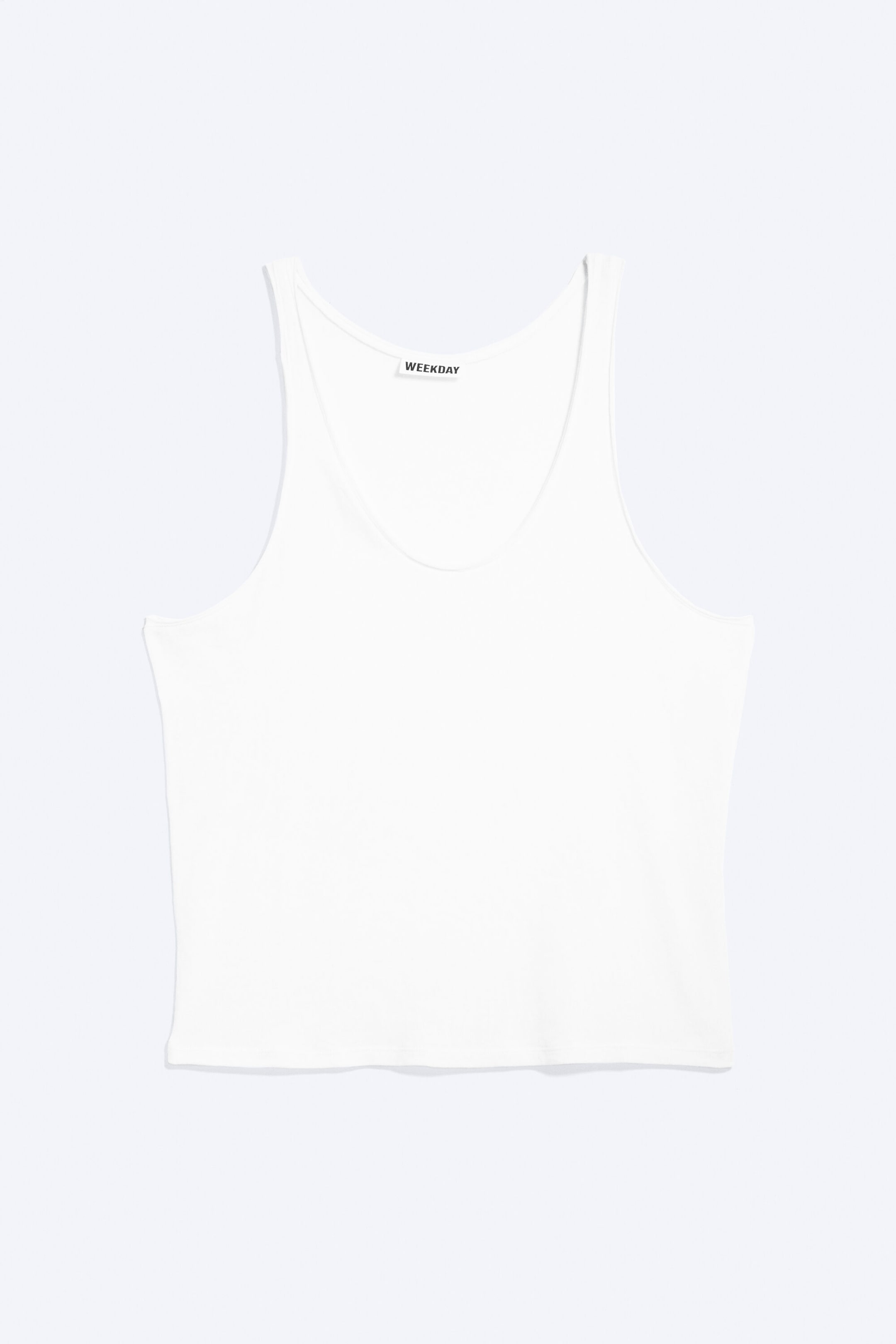 Hvit - Avslappet Gjennomsiktig Tanktopp - 3