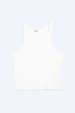 Hvit - Avslappet Gjennomsiktig Tanktopp - 3