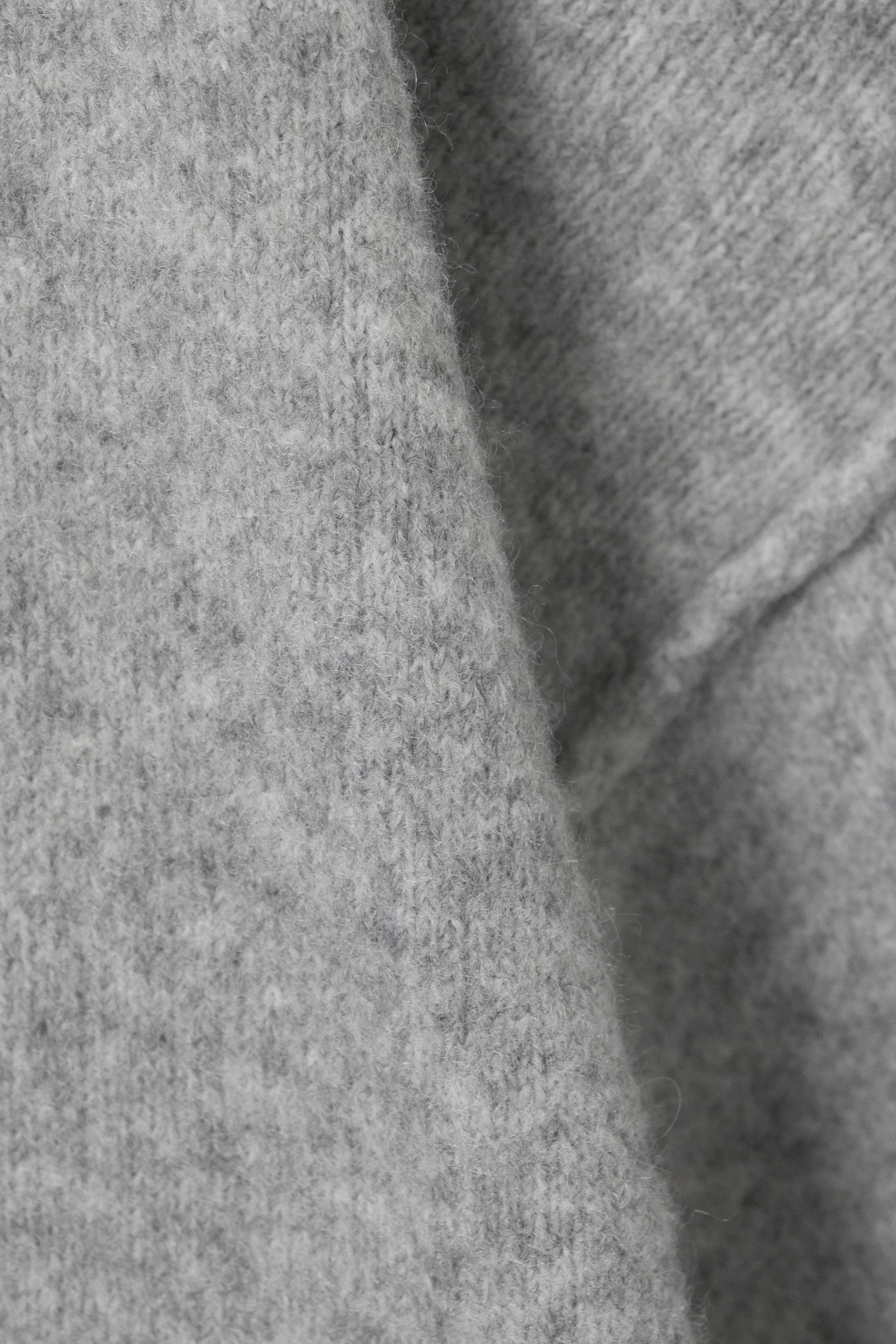 Relaxed Knitted Sweater - Grey Melange/Dark Red Melange - 4